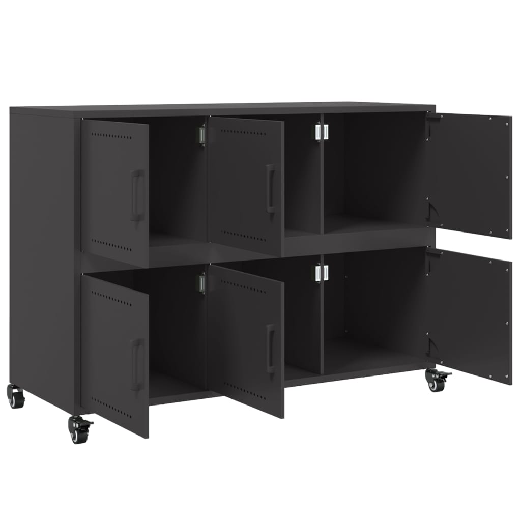 Sideboard Black 100.5x39x72 cm Steel