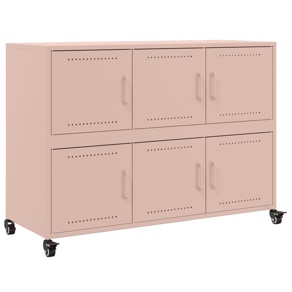 Sideboard Pink 100.5x39x72 cm Steel