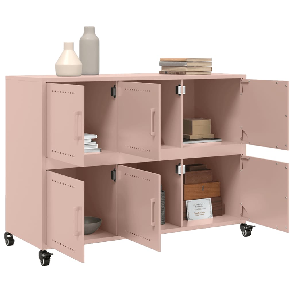 Sideboard Pink 100.5x39x72 cm Steel