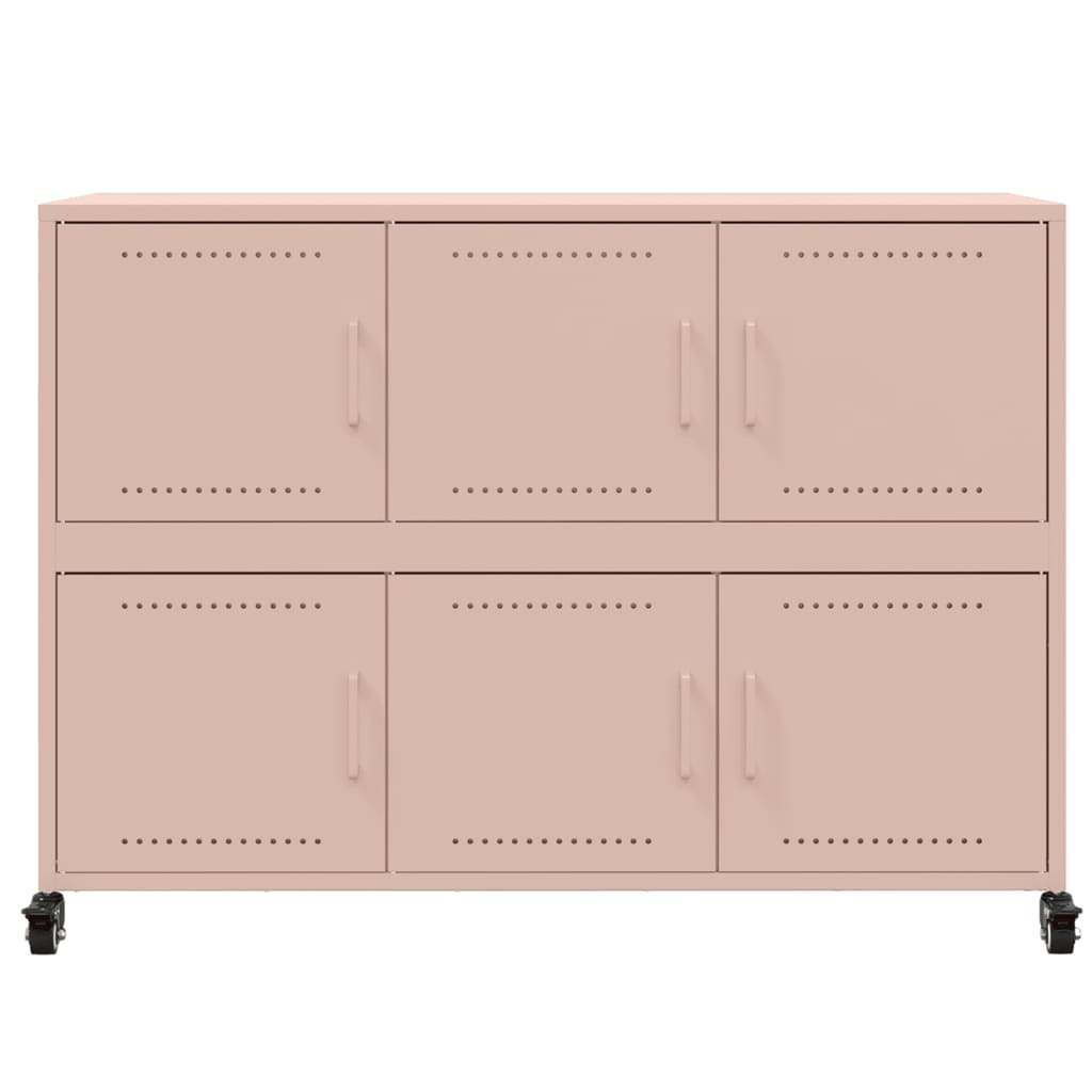 Sideboard Pink 100.5x39x72 cm Steel