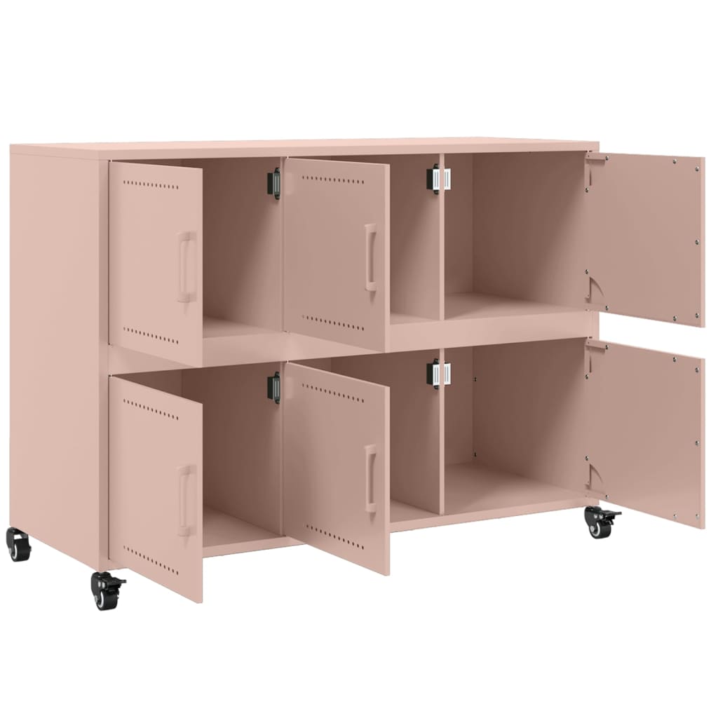 Sideboard Pink 100.5x39x72 cm Steel