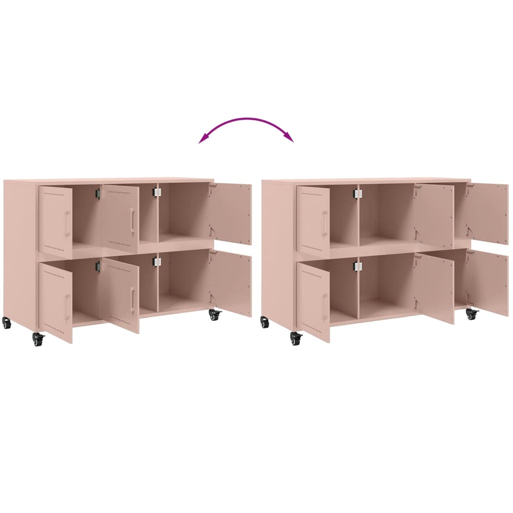 Sideboard Pink 100.5x39x72 cm Steel