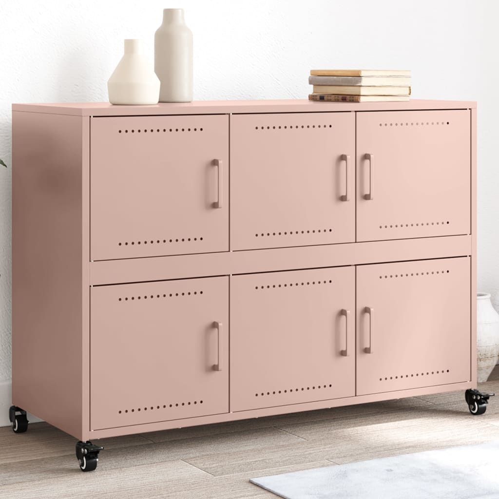 Sideboard Pink 100.5x39x72 cm Steel