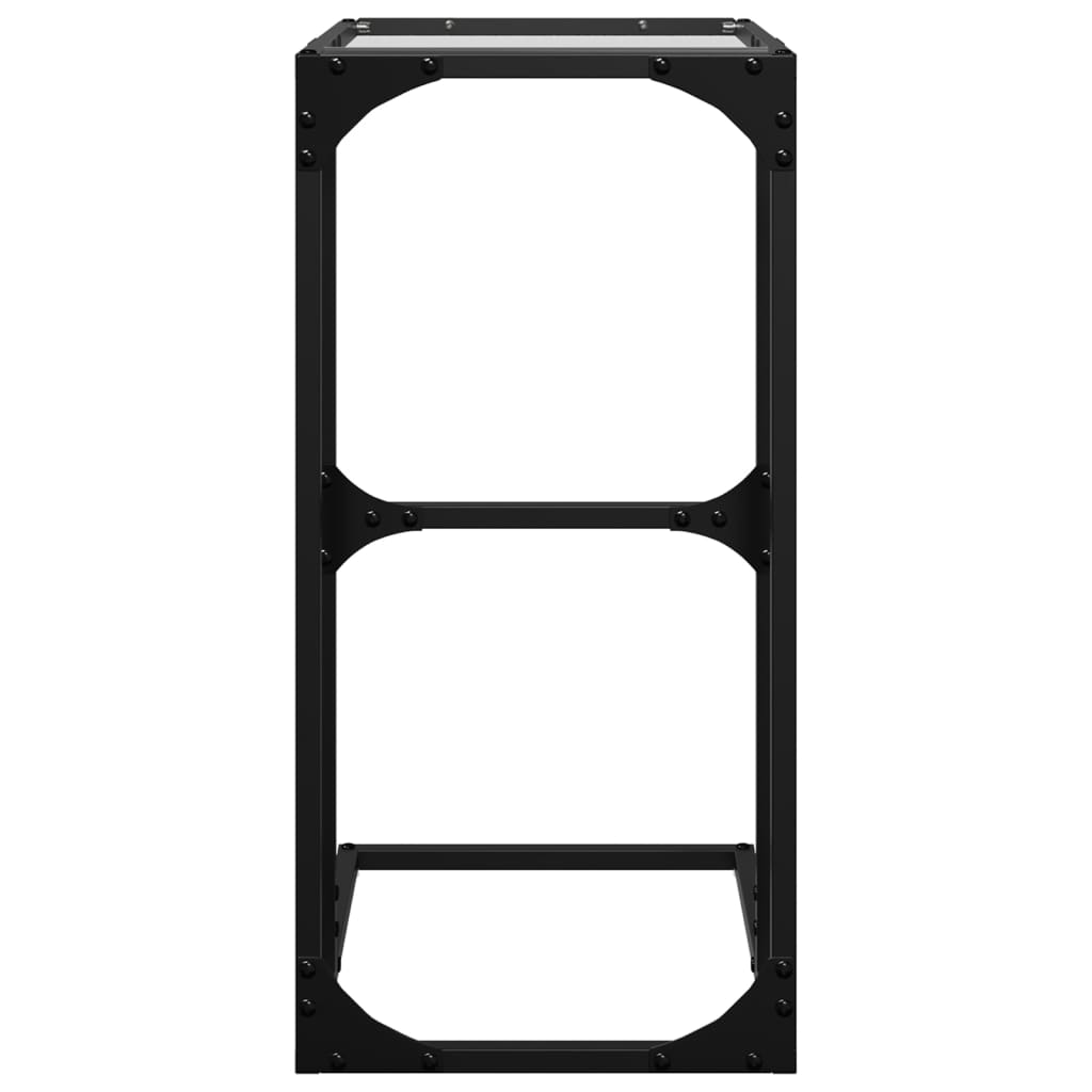 Side Table with Transparent Glass 40x30x61.5 cm Steel