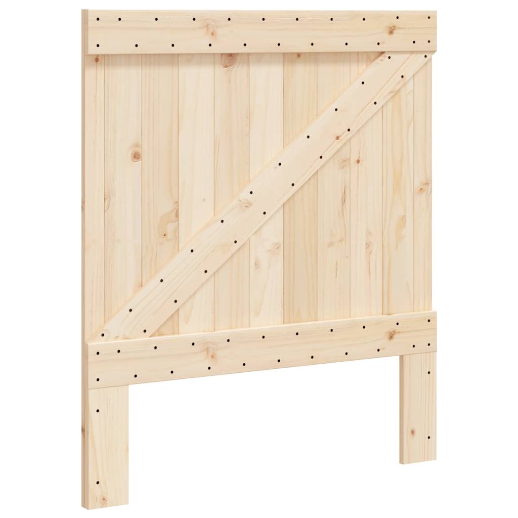 Bed Frame without Mattress with Headboard 90x200 cm Solid Wood