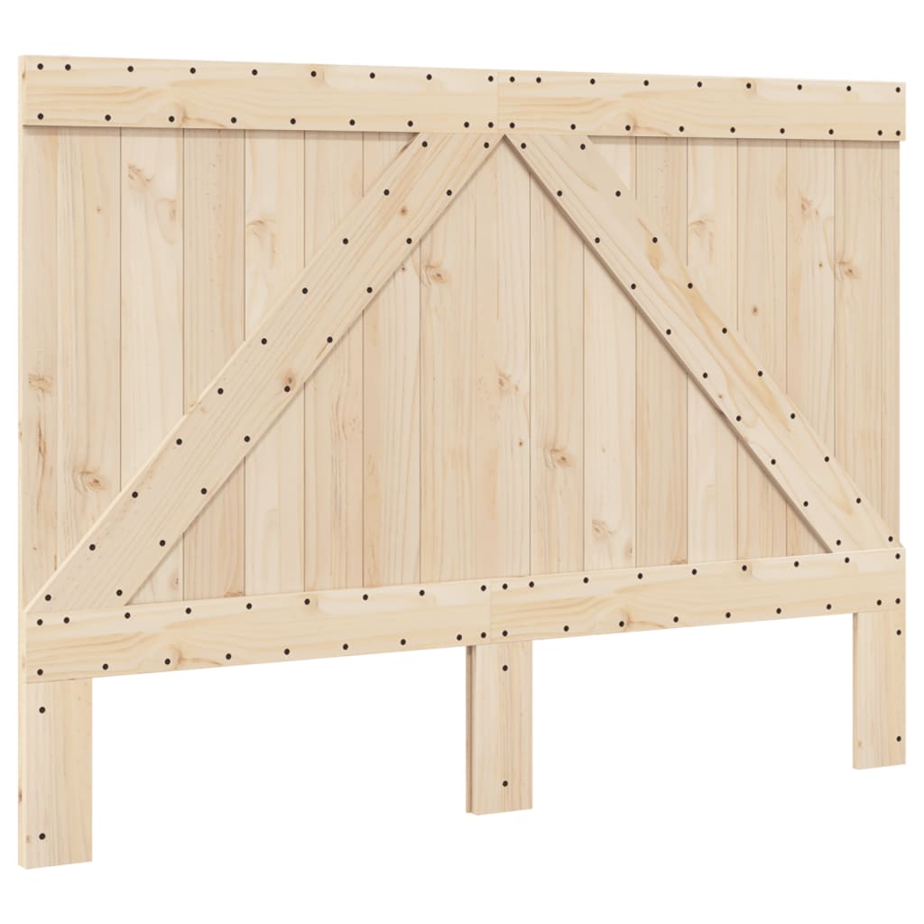 Bed Frame without Mattress with Headboard 140x200 cm Solid Wood