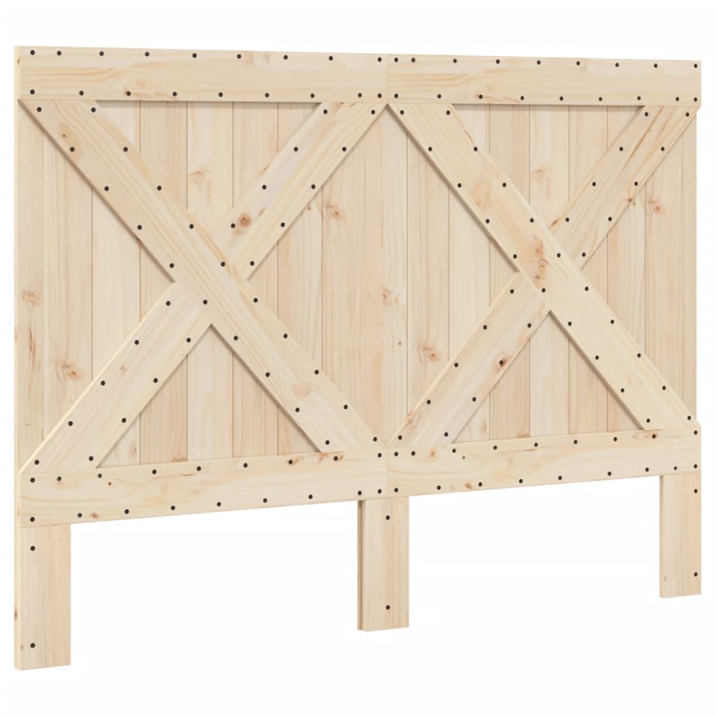 Bed Frame without Mattress with Headboard 160x200 cm Solid Wood
