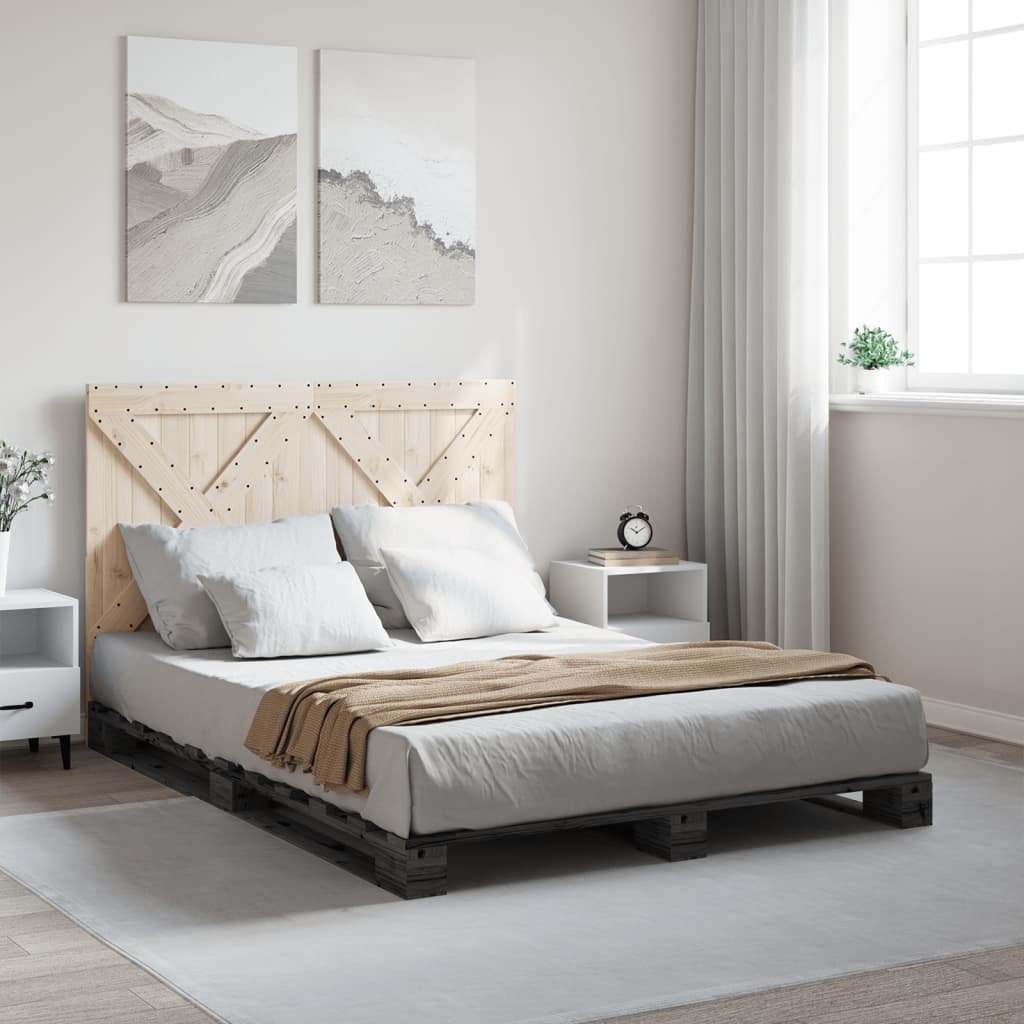 Bed Frame without Mattress  Grey 160x200 cm Solid Wood Pine