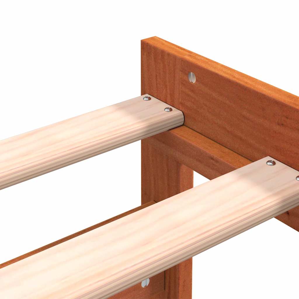 Daybed with Trundle without Mattress Wax Brown 90x190 cm Single Solid Wood