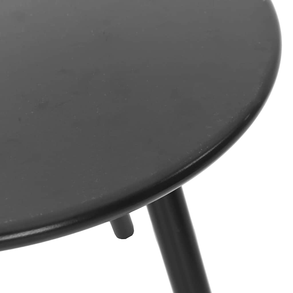 Garden Chair Set 3 pcs Black Poly Rattan