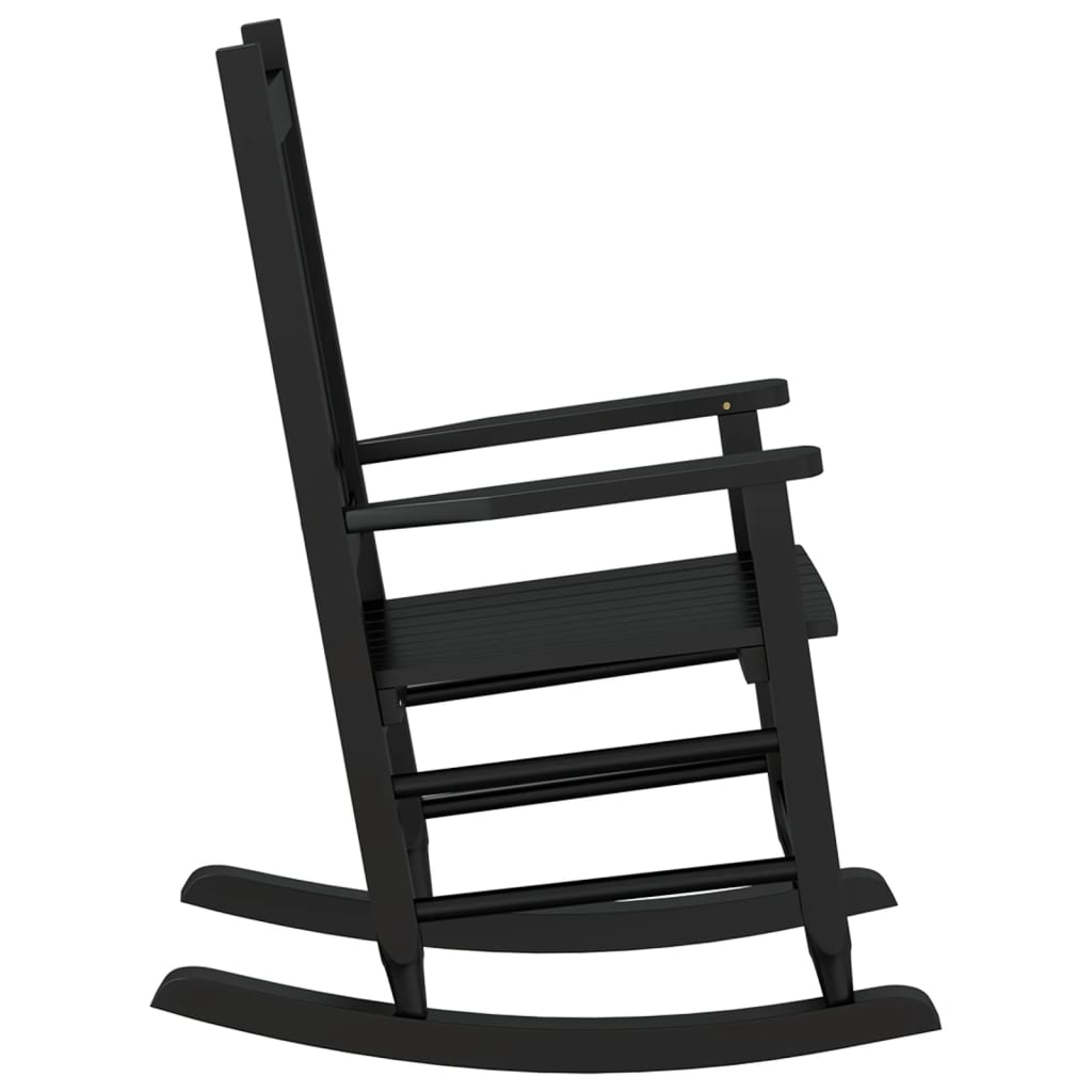 Rocking Chairs for Children 2 pcs Black Solid Wood Poplar