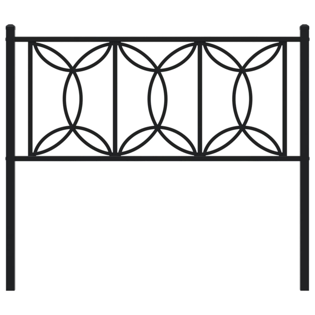 Metal Headboard Black 107 cm