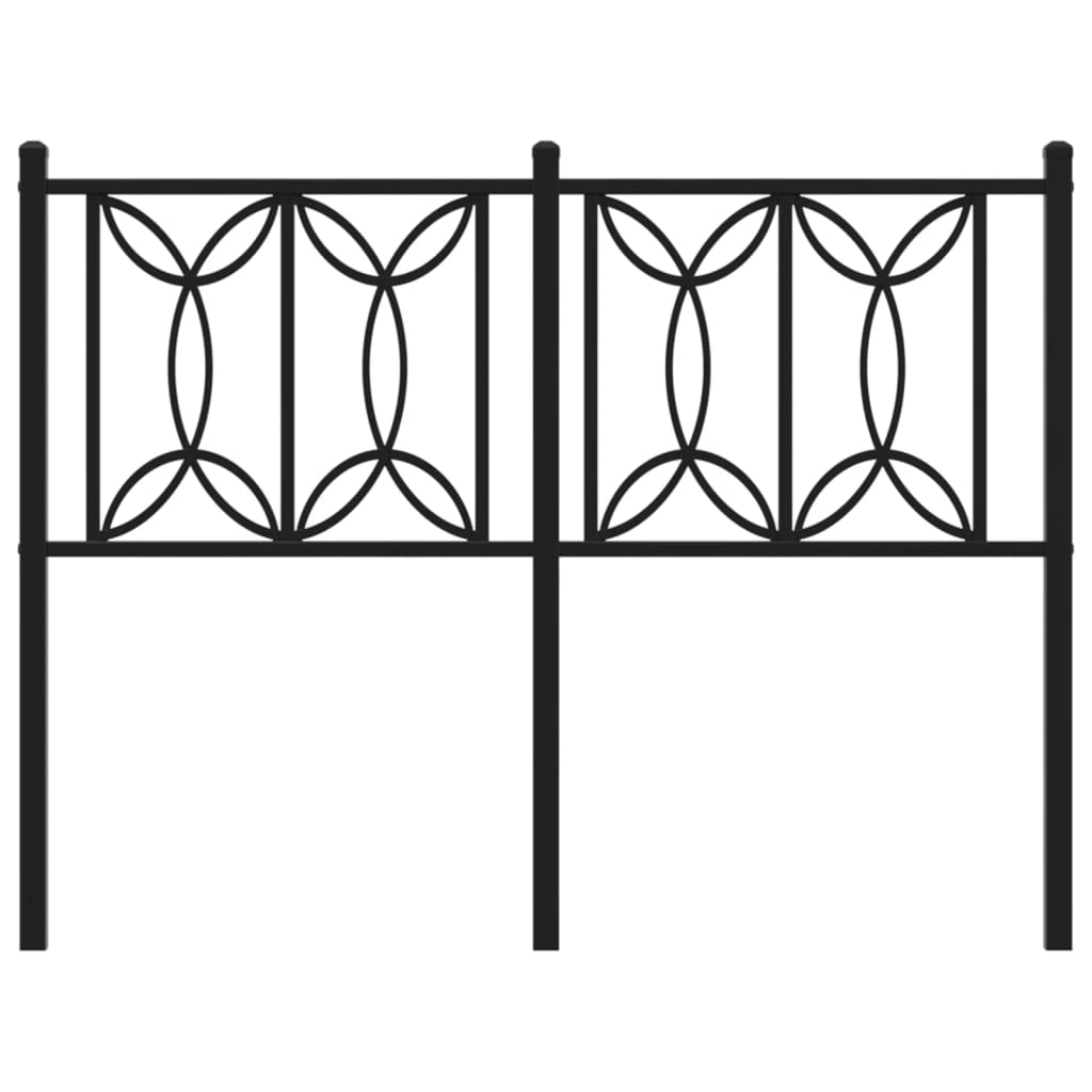 Metal Headboard Black 120 cm