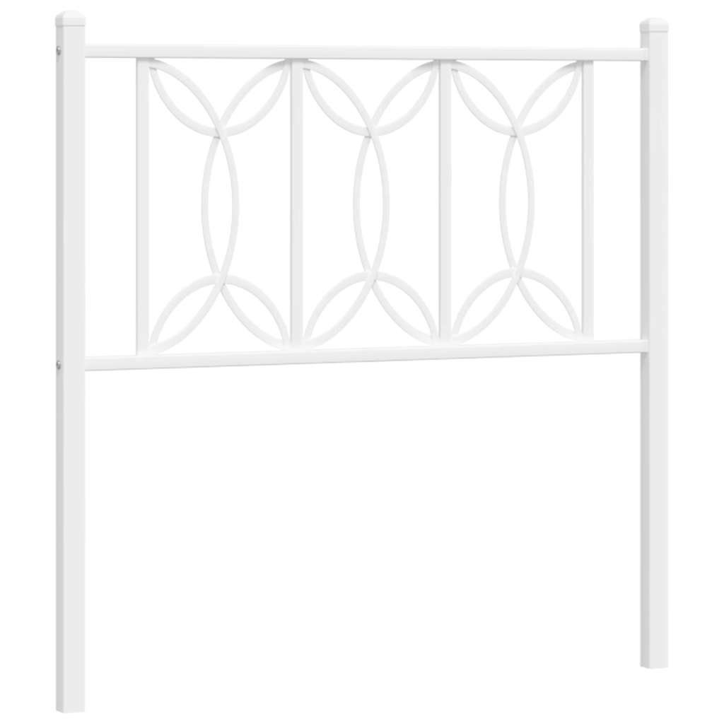 Metal Headboard White 75 cm
