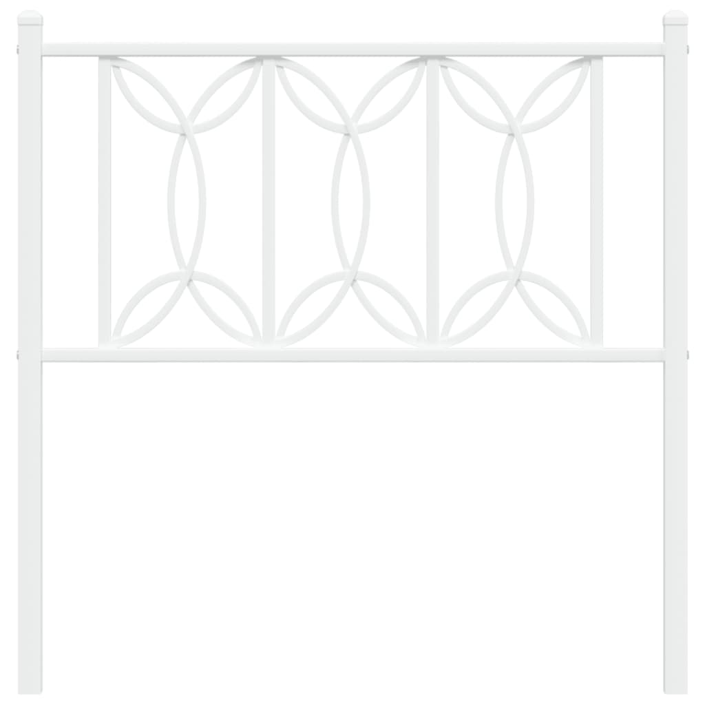 Metal Headboard White 75 cm
