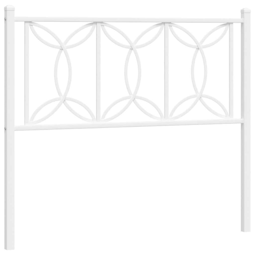 Metal Headboard White 100 cm