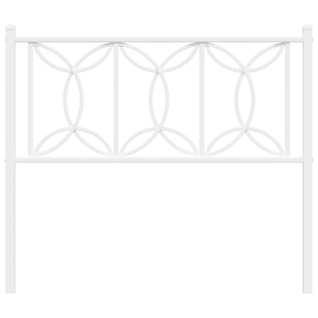 Metal Headboard White 100 cm