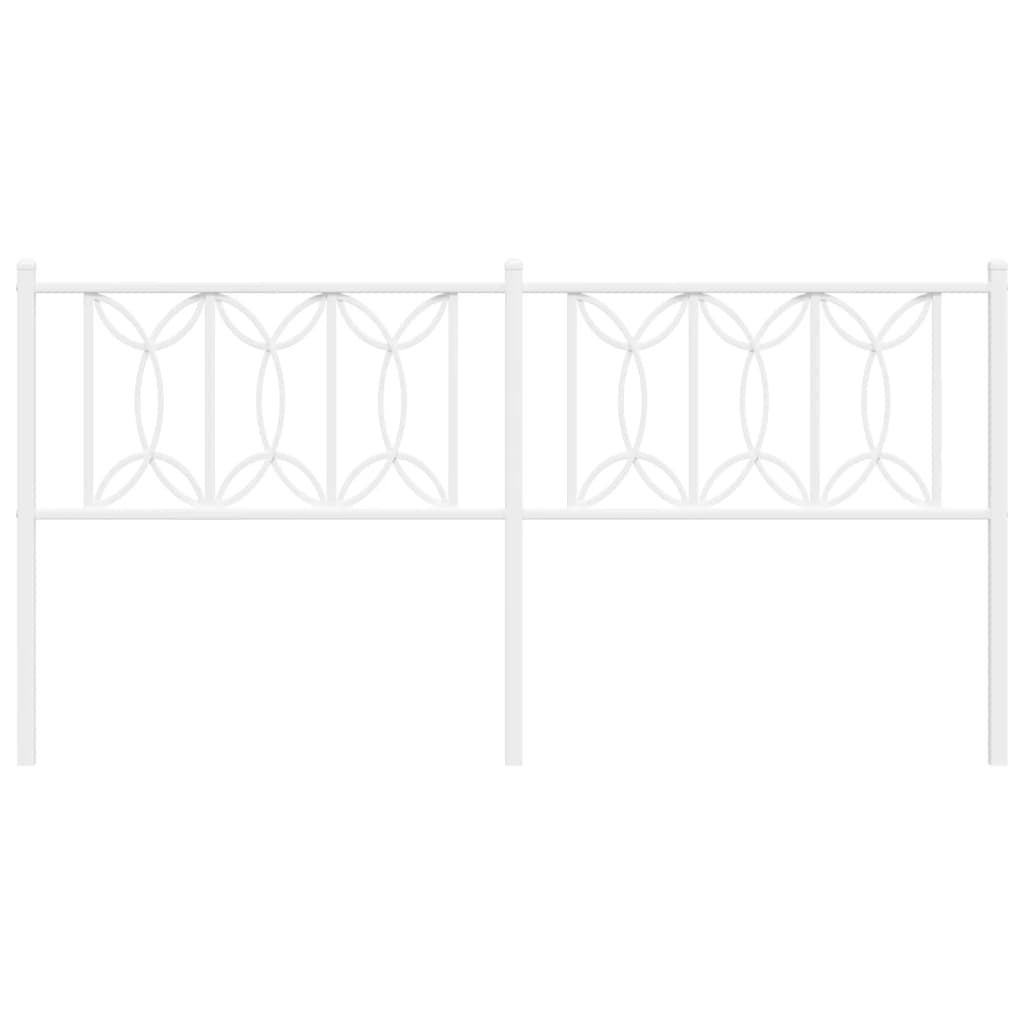 Metal Headboard White 180 cm