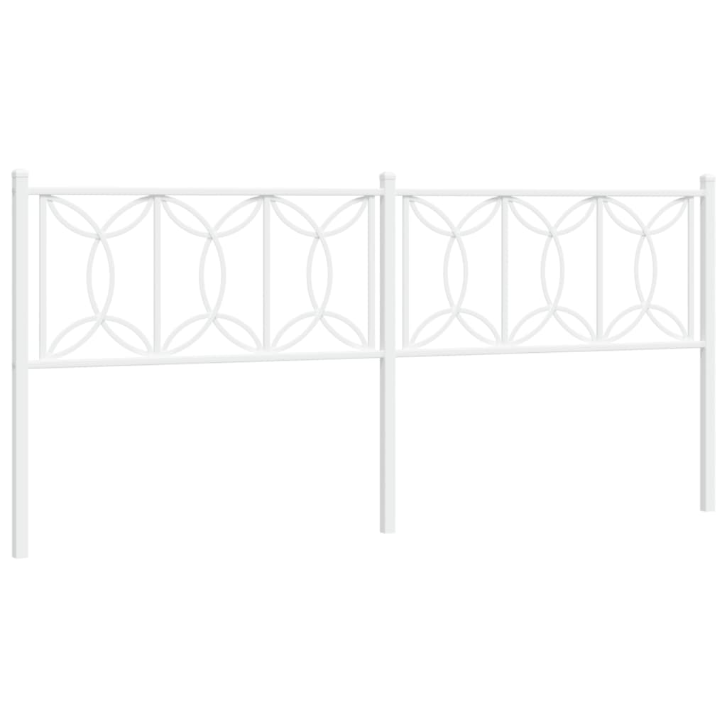 Metal Headboard White 193 cm
