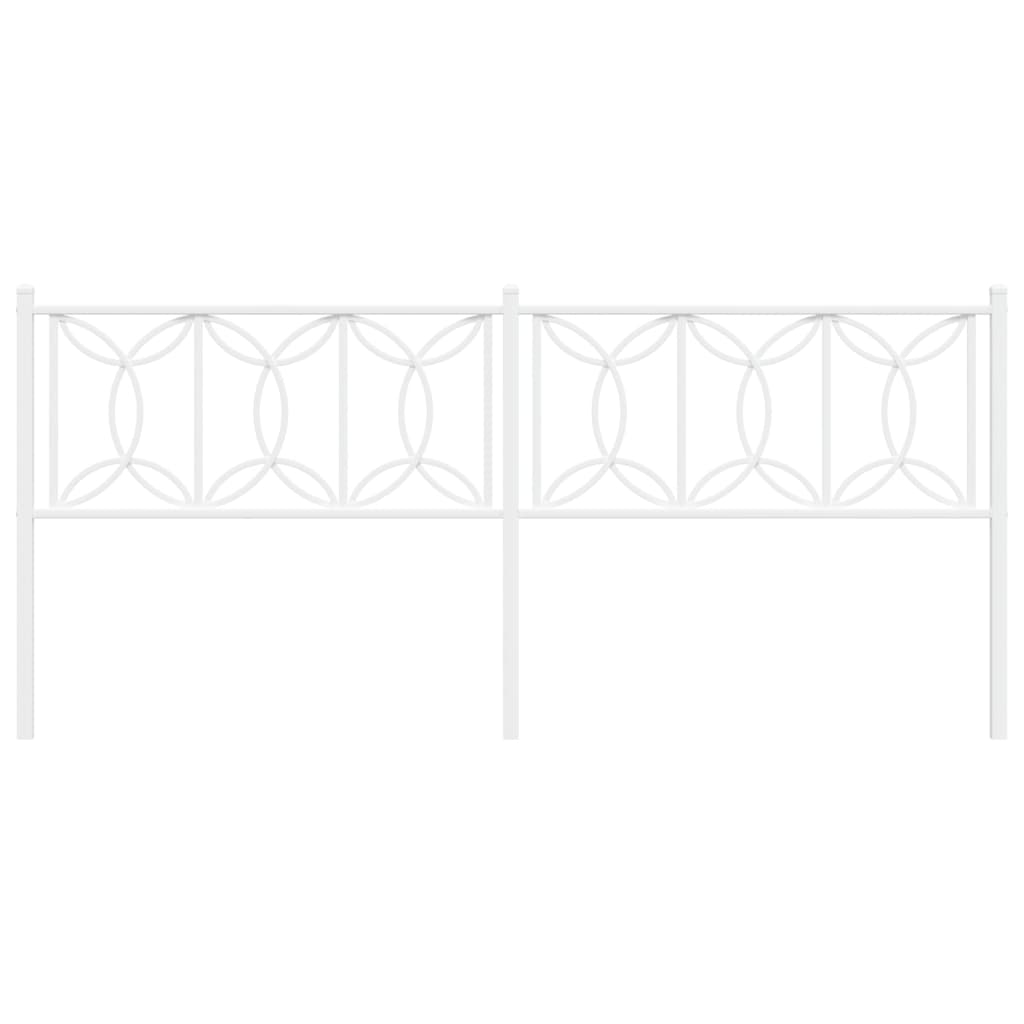 Metal Headboard White 193 cm