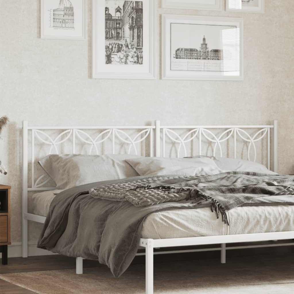 Metal Headboard White 193 cm