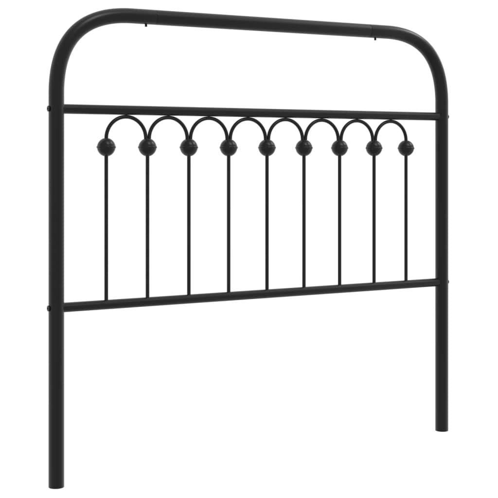 Metal Headboard Black 100 cm