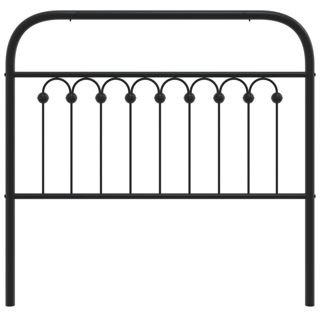 Metal Headboard Black 100 cm