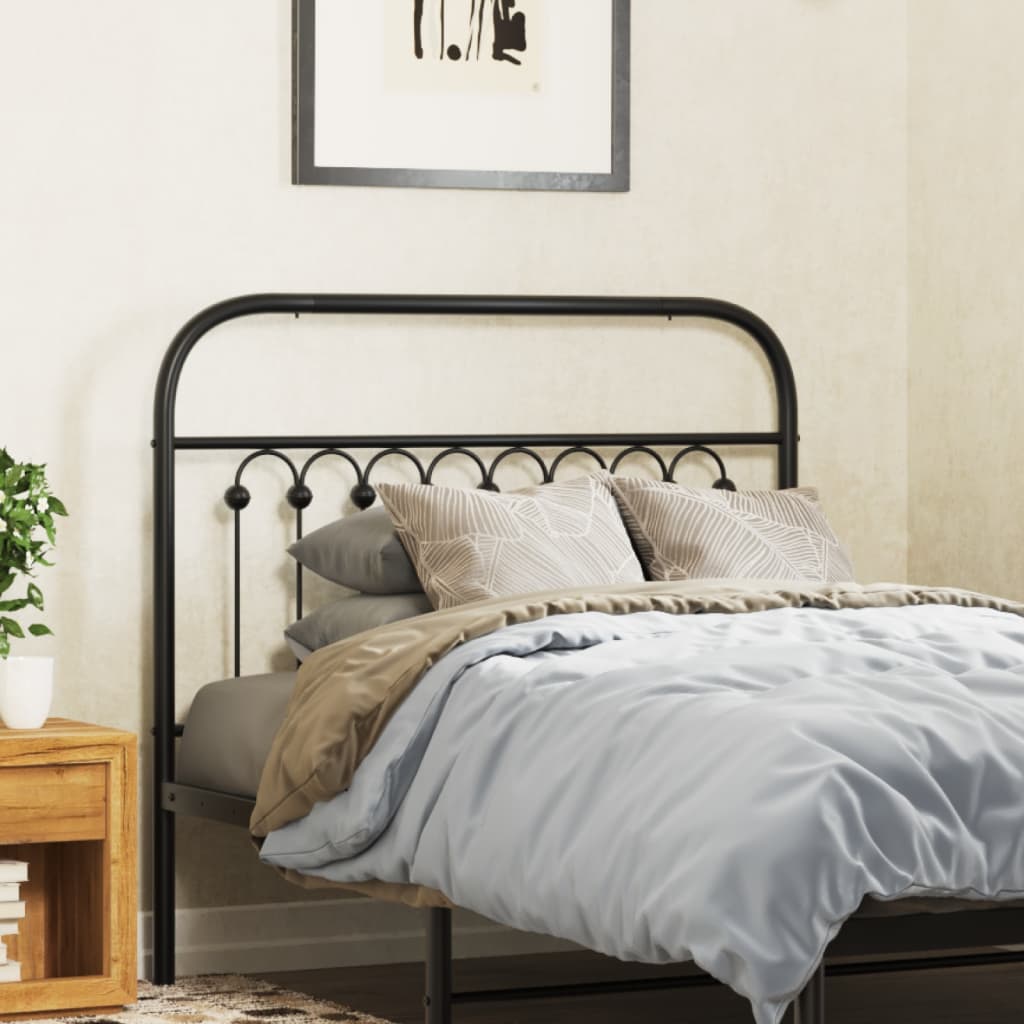 Metal Headboard Black 100 cm