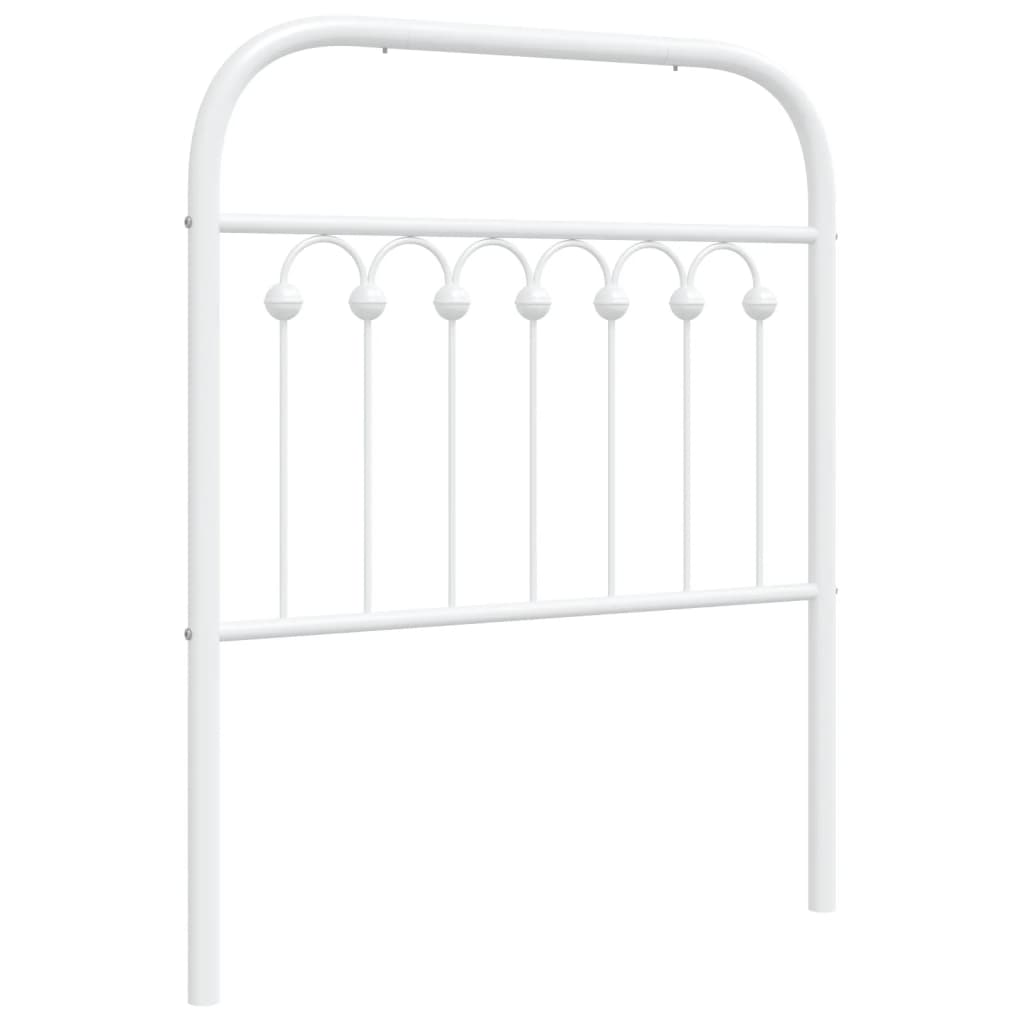 Metal Headboard White 80 cm