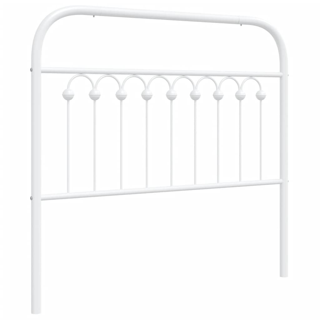 Metal Headboard White 100 cm