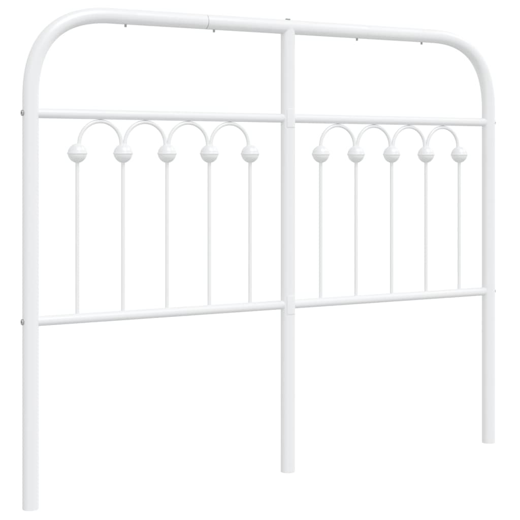 Metal Headboard White 120 cm