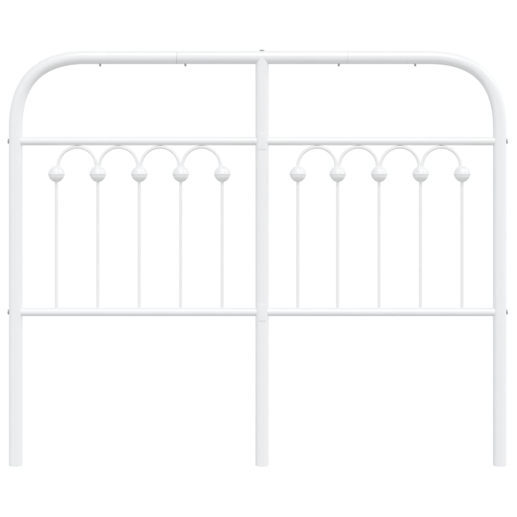 Metal Headboard White 120 cm