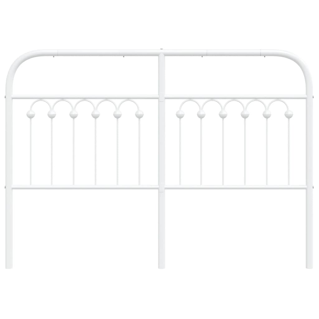 Metal Headboard White 135 cm