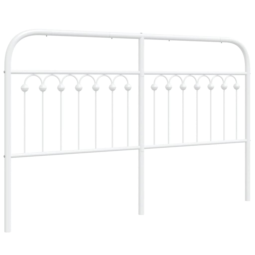 Metal Headboard White 160 cm
