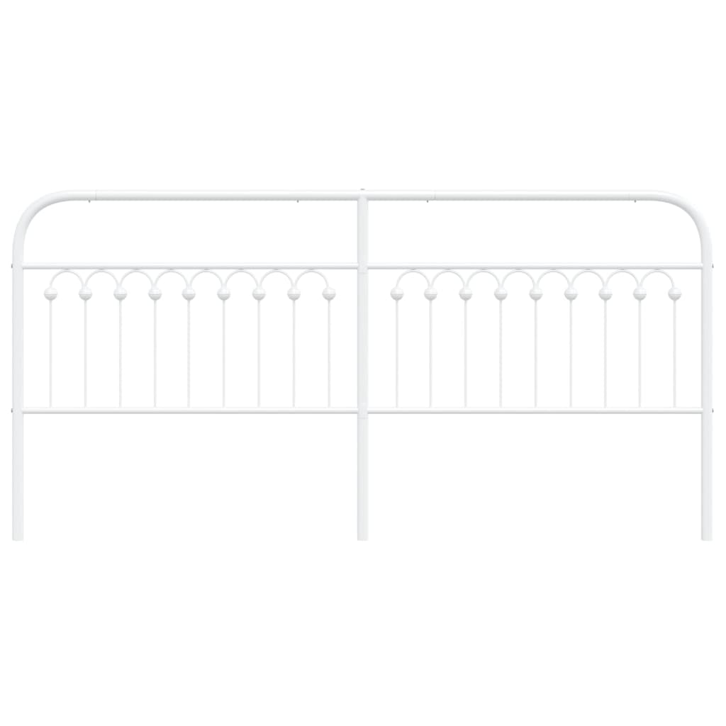 Metal Headboard White 193 cm