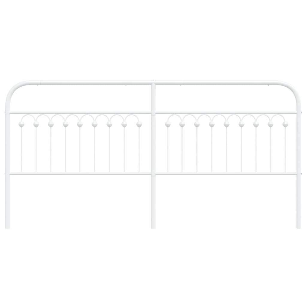 Metal Headboard White 200 cm