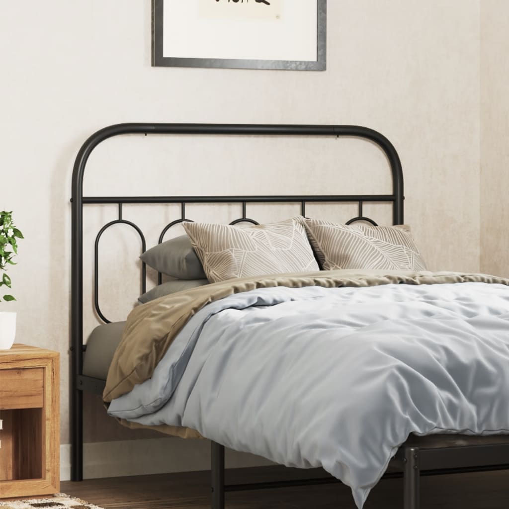 Metal Headboard Black 100 cm