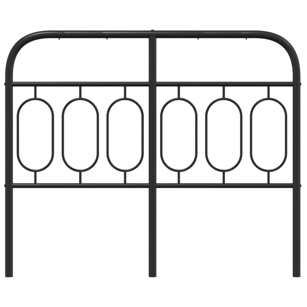 Metal Headboard Black 120 cm