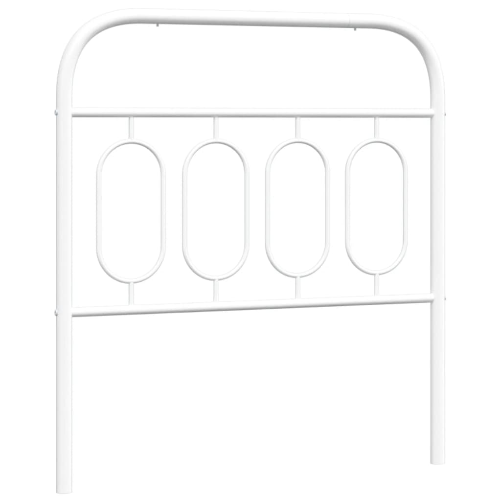 Metal Headboard White 80 cm
