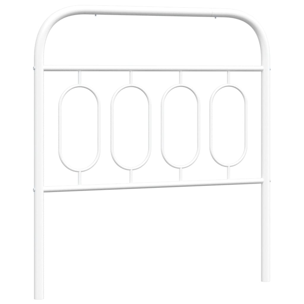 Metal Headboard White 90 cm