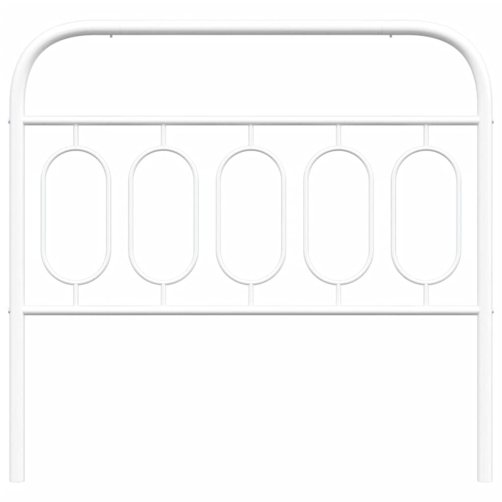 Metal Headboard White 100 cm