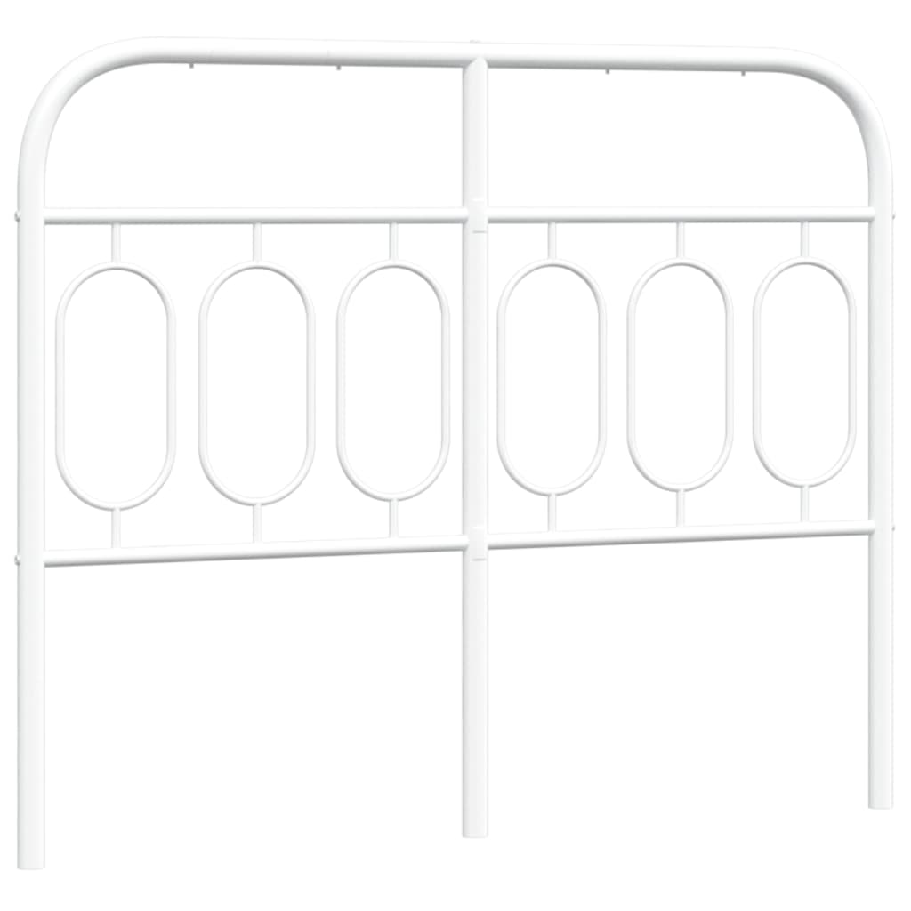 Metal Headboard White 120 cm