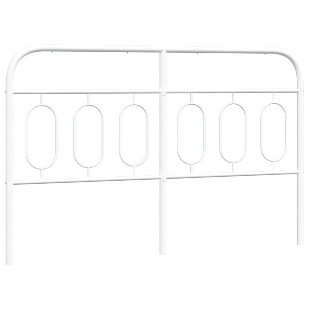 Metal Headboard White 140 cm