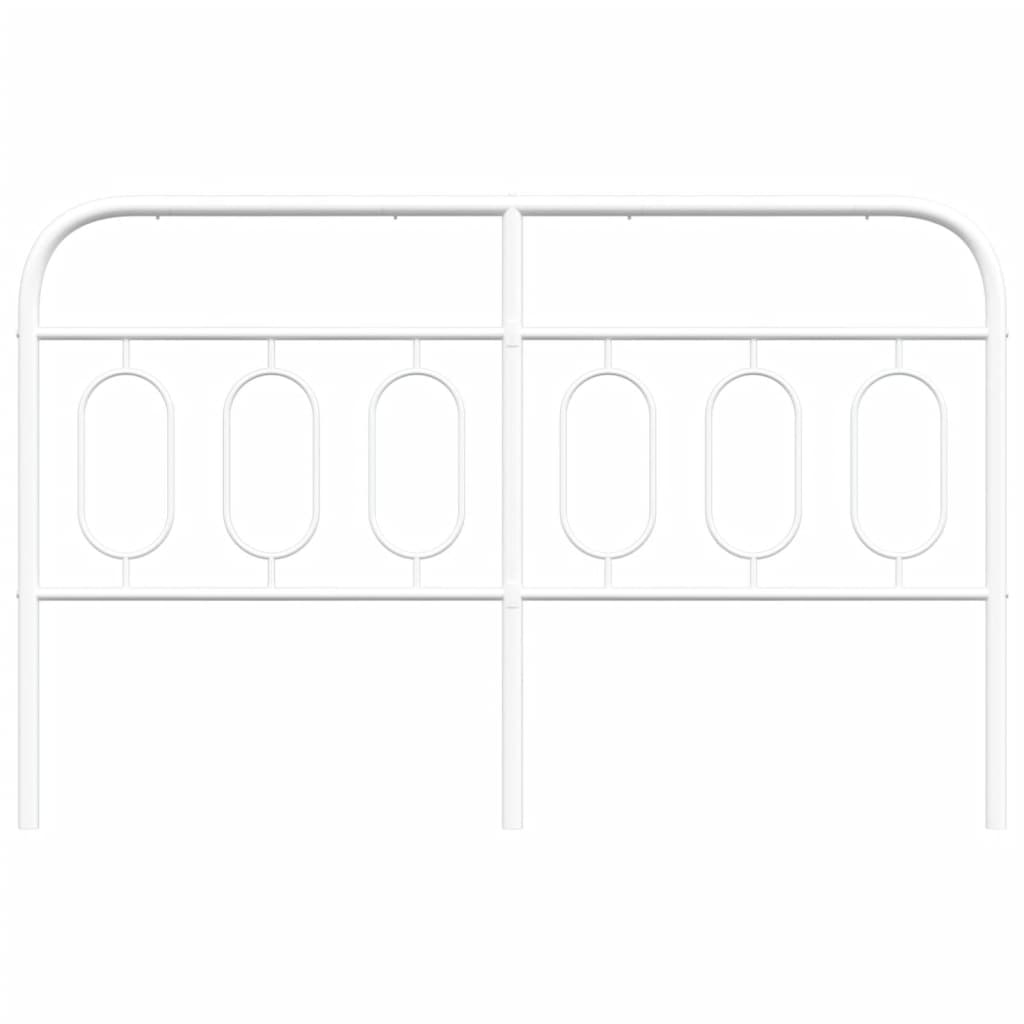 Metal Headboard White 150 cm