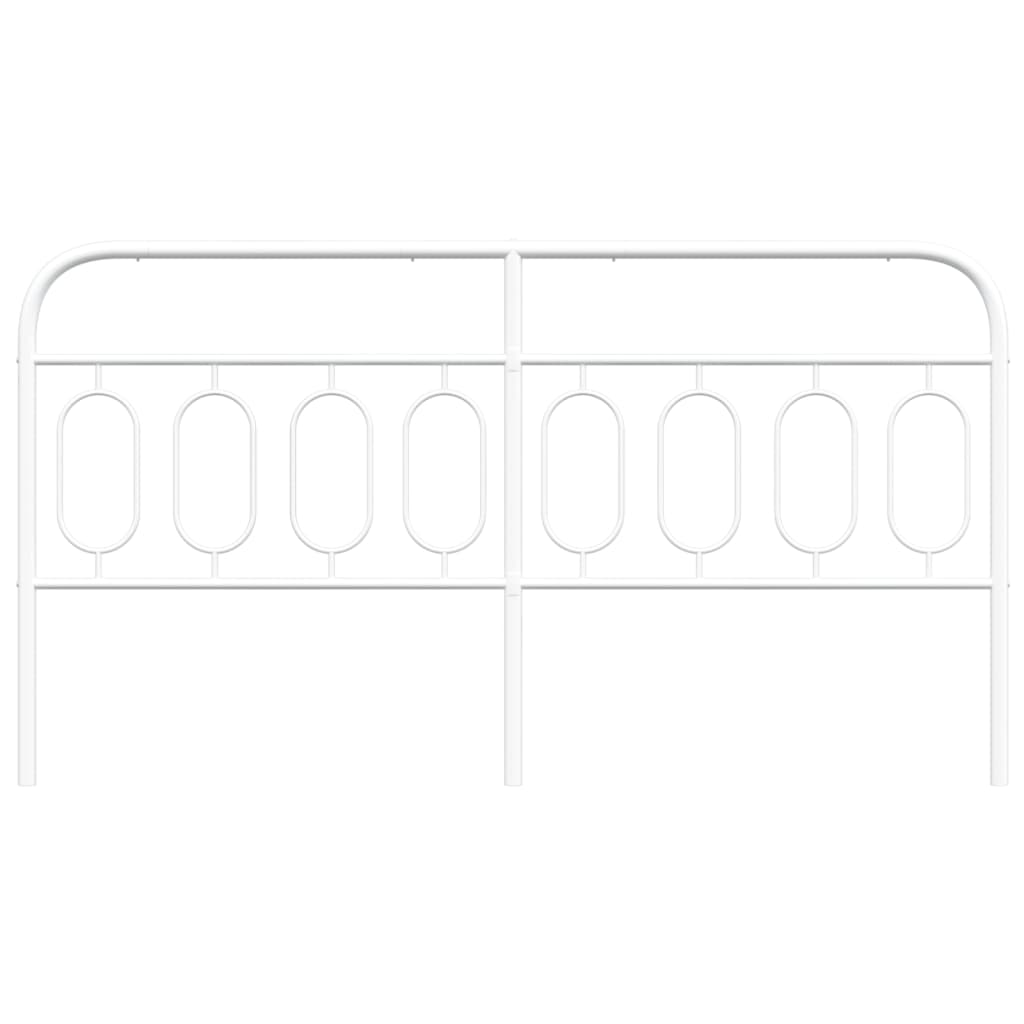 Metal Headboard White 160 cm