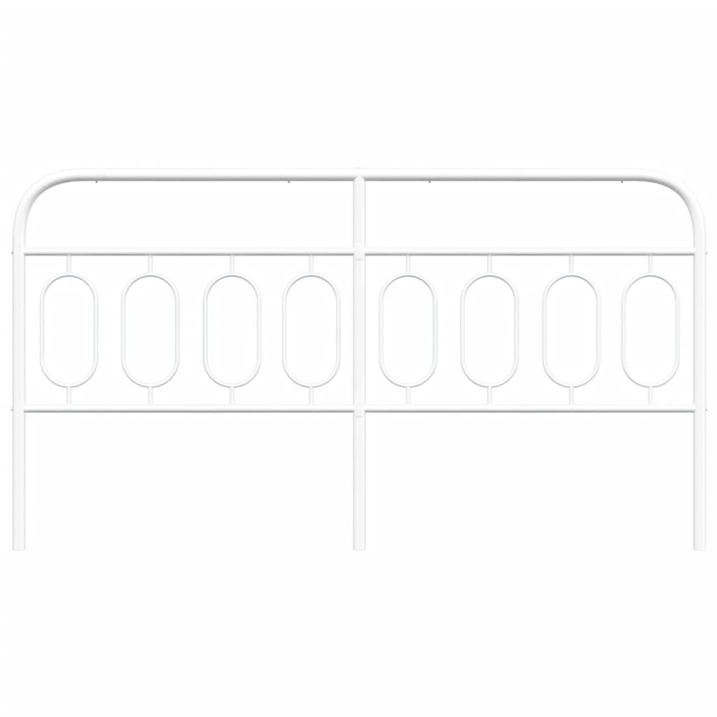 Metal Headboard White 193 cm