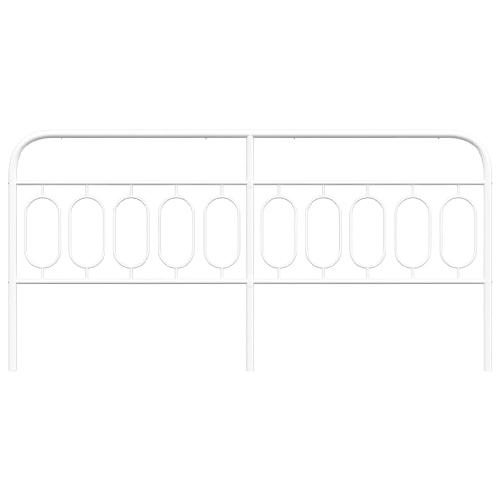 Metal Headboard White 200 cm