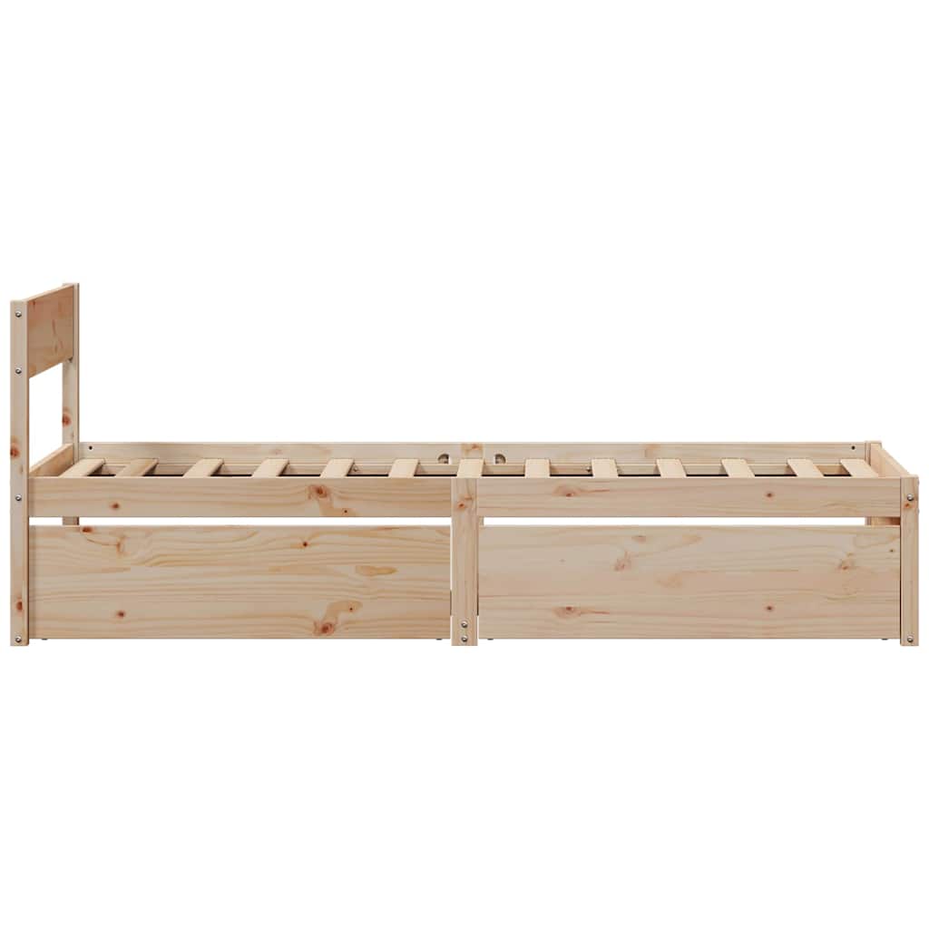 Bed Frame without Mattress 100x200 cm Solid Wood Pine