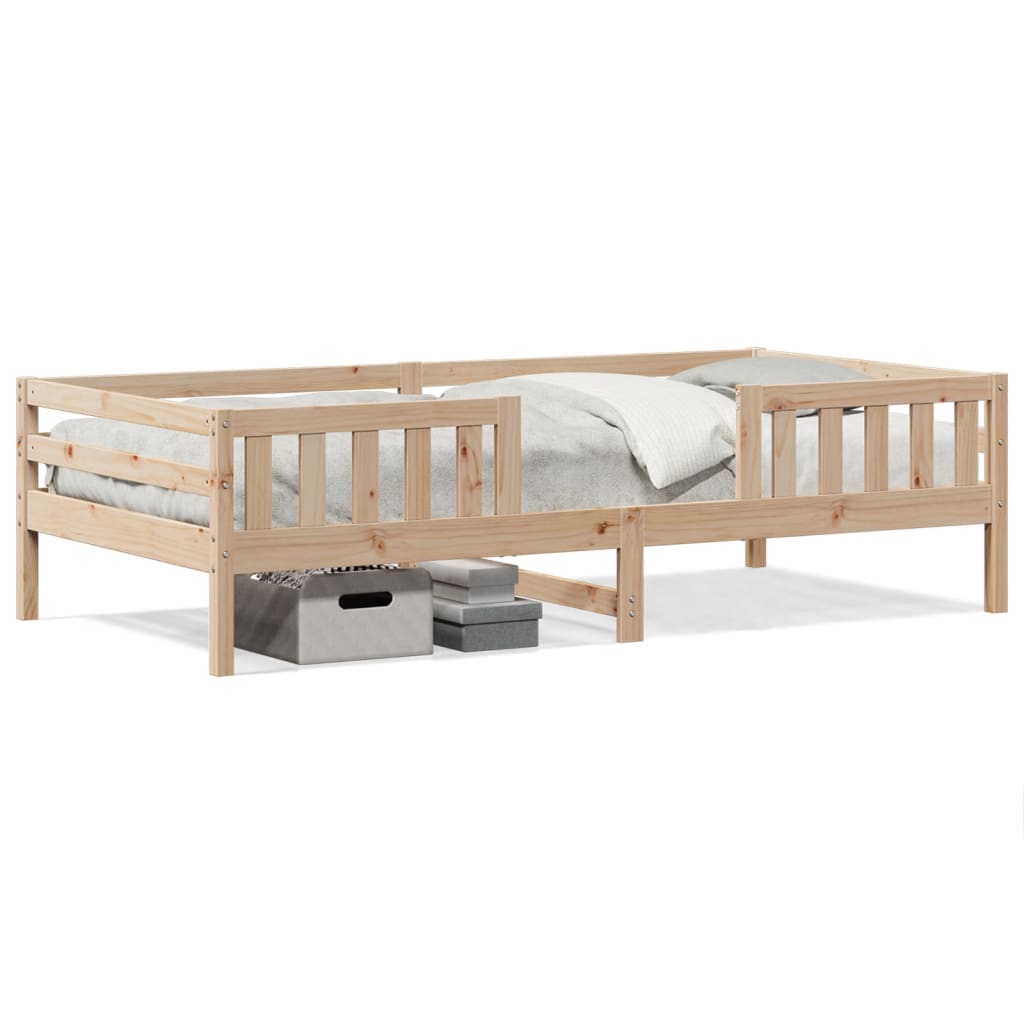 Bed Frame 90x200 cm Solid Wood Pine