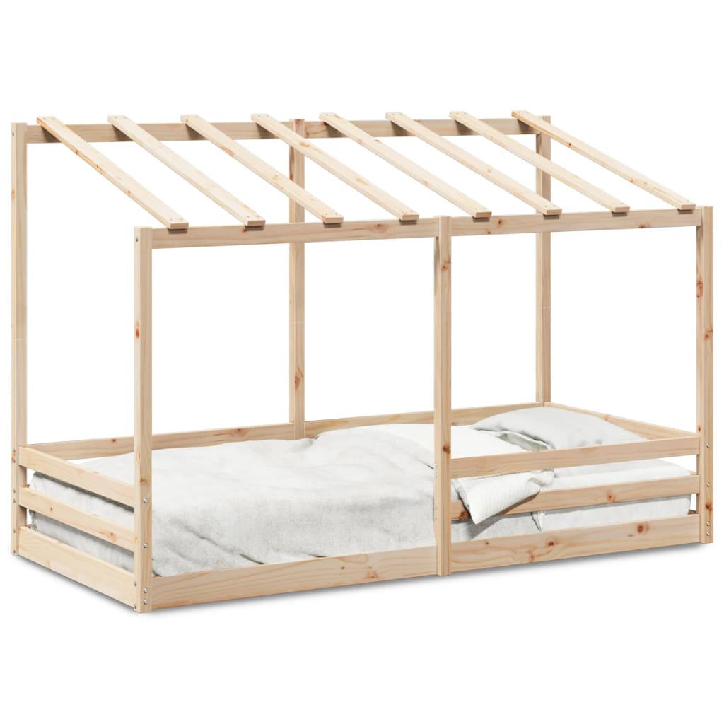 Kids' Bed with Roof 90x200 cm Solid Wood Pine